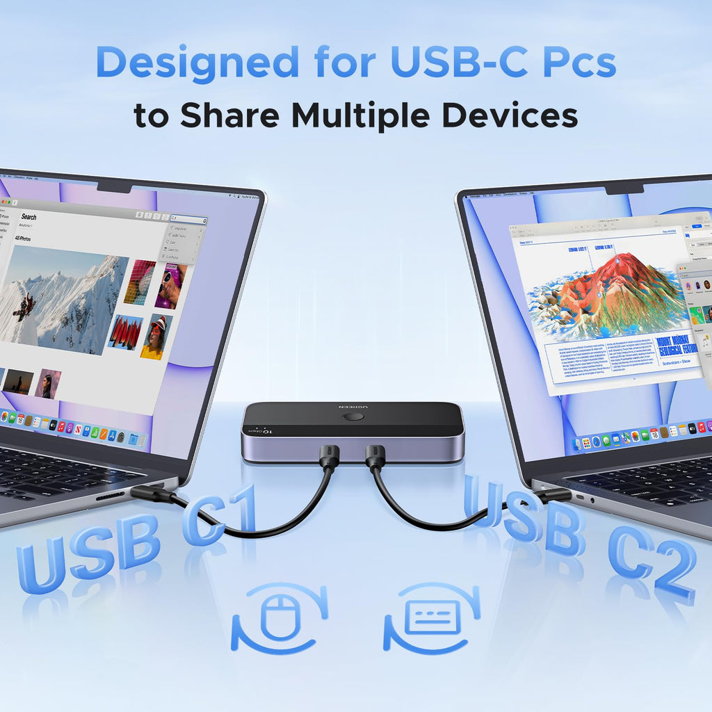 UGREEN USBC Switch - 2-Port, 4 x USB 3.2, 10Gbps Data